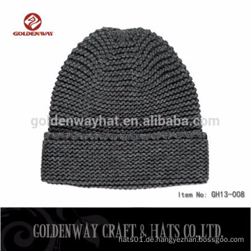 100% Acryl Plain Blank Knit Beanie Hüte